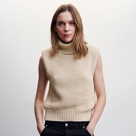 Mango Sweaters - MNG Chunky Knit Gilet Vest